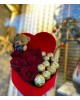 Kalpli Kutu Gül, Ayıcık ve Ferrero Rocher Aranjmanı